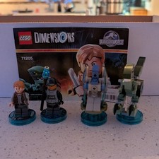 Lego Dimensions Jurassic World Team Pack 71205 Owen Velociraptor Gyrosphere Tags