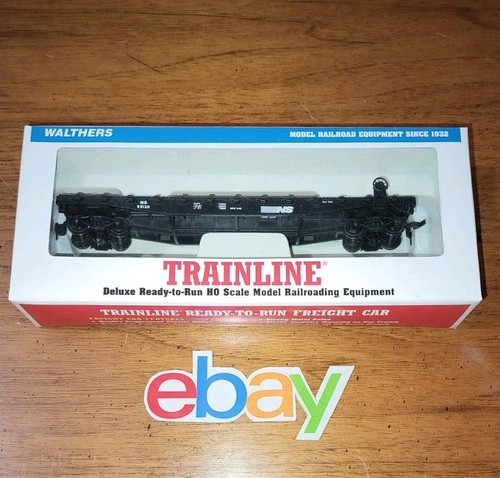 HO Walthers Trainline 931-604 Norfolk Southern 50' Flat Car NS 93120 RTR Freight - Bild 1 von 4