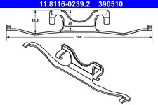 ATE 2x Feder Bremssattel 11.8116-0239.2/2x für BMW 5er E39 Touring 520 523 525