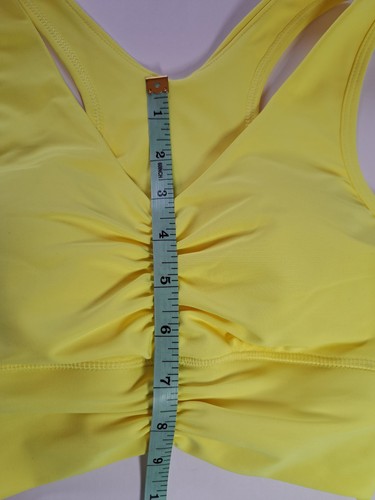 Aqua Athletic Activewear BH Bloomingdale's Neongelb Damen Gr. S schön Neu mit Etikett - Bild 8 von 10