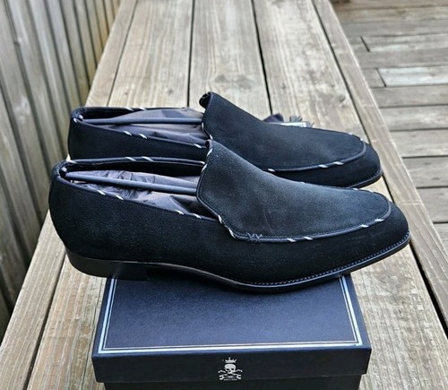 Barker schwarze Clipston Halbschuhe schwarzes Wildleder Größe 11 D hergestellt in England 875 $ - Bild 8 von 17
