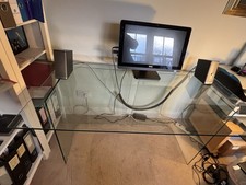 Glass Pedestal Desk  - Excellent Condition