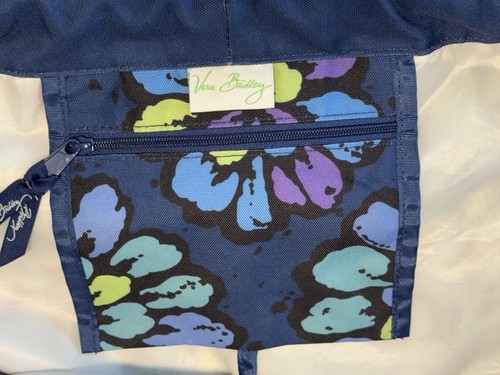 Retired Vera Bradley Indigo Pop Drawstring Laundry Bag Travel Vacation Camping - Picture 7 of 9