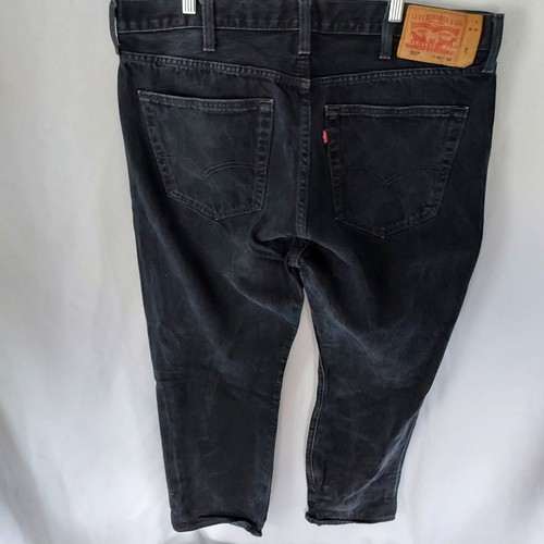 Levi's 501 Black Wash Denim Jeans Mens W40 L32 Classic Comfort Relaxed Fit - Picture 9 of 11