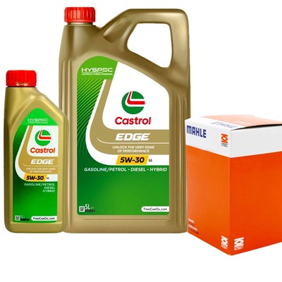6L CASTROL EDGE 5W30 LL + KNECHT Ölfilter für BMW MINI TOYOTA Diesel ALPINA