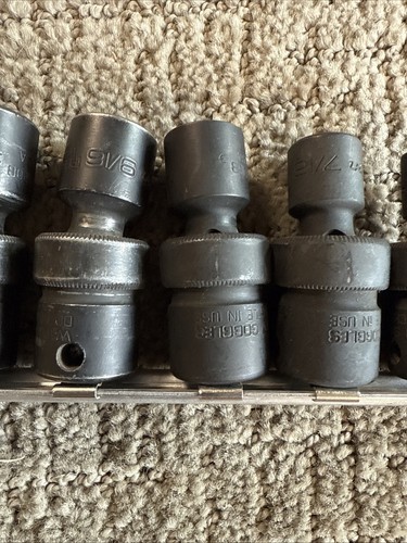 Snap-On 3/8 Drive SAE Universal Swivel 6 Point Impact Socket Set 7 pc 3/8 - 3/4 - Picture 7 of 9