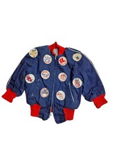 True VTG Mid-century 1950s 1960s Little Boys Baseball Patch Jacket Toddler