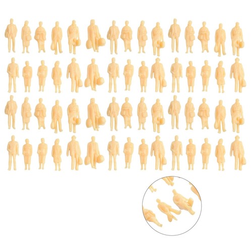 Modellfiguren 1:87 Unbemalte H0 Figuren Stehend H0-Zubehör Plastik 60tlg - Bild 2 von 19