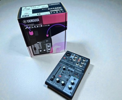 YAMAHA Live Streaming Mixer 3 Kanal Schwarz AG03MK2 Schöner Zustand