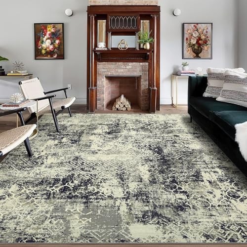 Area Rug 5x7 Machine Washable Rug Modern Abstract Throw Rug Non Slip Thin Rugs - Picture 8 of 8