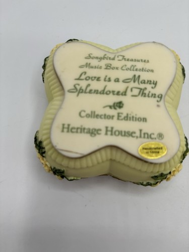 Vintage Heritage House Songbird Treasures Music Box Collezione "L'amore è un sacco... - Foto 10 di 20