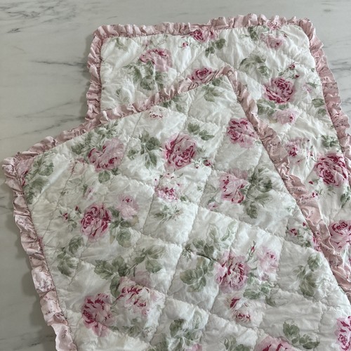 Simply Shabby Chic Rachel Ashwell Peony Cabbage Rose Set Of Shams 🌸Nice🌸 - Picture 2 of 17