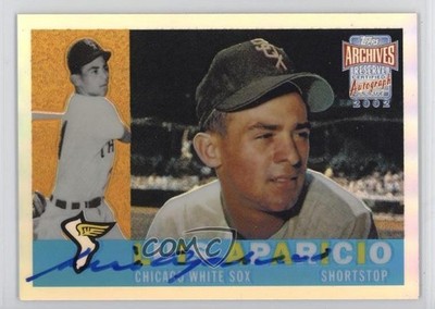 2002 Topps Archives Reserve Luis Aparicio #TRA-LA Auto HOF 1uw7
