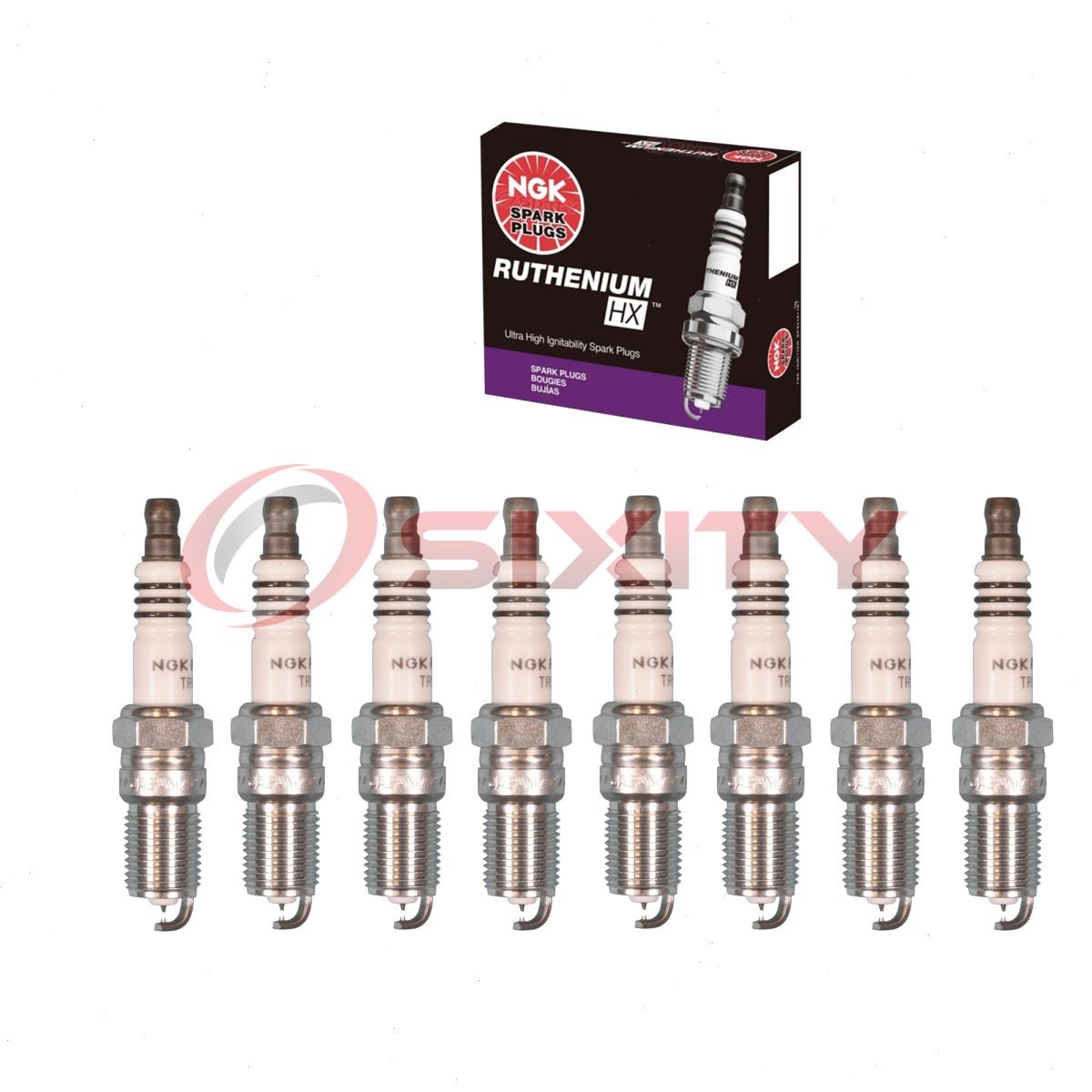 8 pcs NGK Ruthenium HX Spark Plugs for 2009-2012 Chevrolet Colorado 5.3L V8 hh
