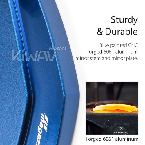 ¡NUEVO! VAWiK Espejos Azules CLEAVERII Negro Adaptadores Carenado Montaje Para Bicicleta Deportiva ε - Imagen 5 de 9