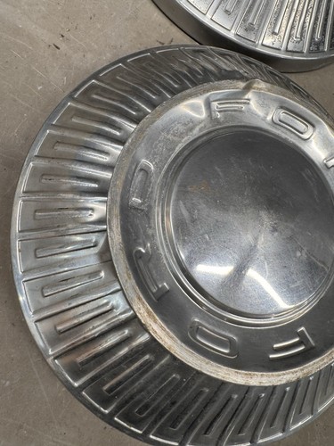 1963 1964 Ford Galaxie Falcon Dog Dish Hub Caps Fairlane Hubcaps Wheel Covers OE - Picture 2 of 20