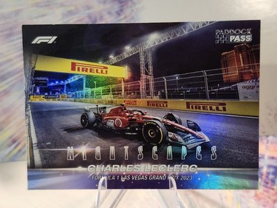 2024 F1 Topps Paddock Pass Charles Leclerc Nightscapes #NS-3 Refractor Ferrari 