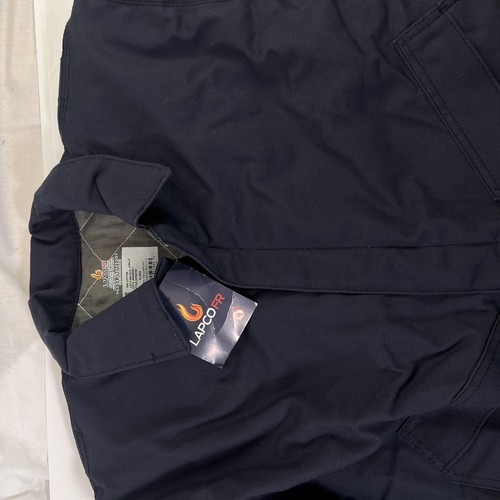 Mono Lapco FR para hombre XL azul marino aislado acolchado CAT 3 NFPA 2112 ropa de trabajo - Imagen 7 de 22