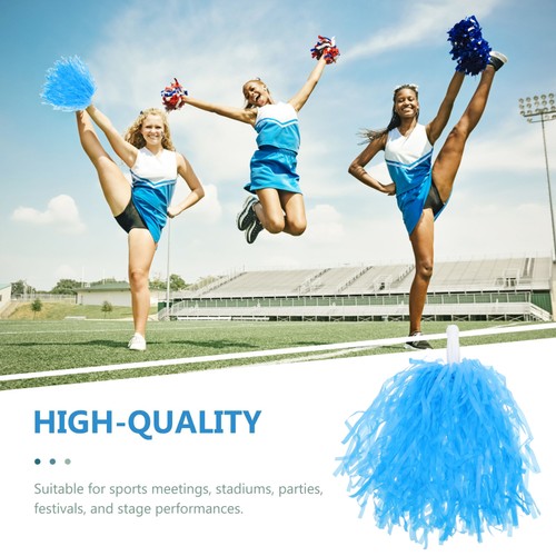 12 Pezzi Palline Cheerleading Ragazze Tifo Pompon Donna Mano Fiore - Foto 2 di 12