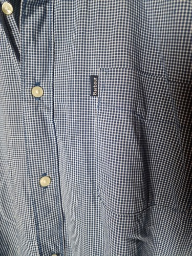 Barbour Endsleigh Micro Gingham Tailored Fit Shirt Men L Buttoned - Picture 3 of 6