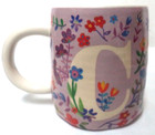 Natural Life Cup of Happy monogram initial C mug cup floral 10 ounces NEW NWT