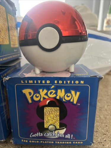 1999 Burger King Set Of 6 Pokemon 23k Gold Plated Cards W/ Box, Balls and COA - Picture 4 of 4