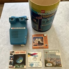 TALKING VIEW-MASTER - GAF PLUS BADLANDS, MAN IN SPACE AND SEATTLE SETS - READ  