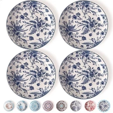 Pasta Bowls Set Of 4, 26oz Porcelain Salad Bowls, 8 Inch Bowls For Kitchen, C...