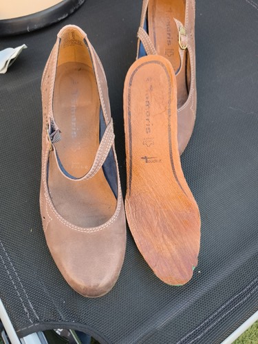 Tamaris Damen Halbschuh Pumps Lederpumps Braun Gr. 40 - Bild 5 von 5