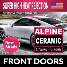 ALPINE CERAMIC PRECUT WINDOW TINT KIT FOR FORD F-350 CREW 99-07 FRONT DOORS