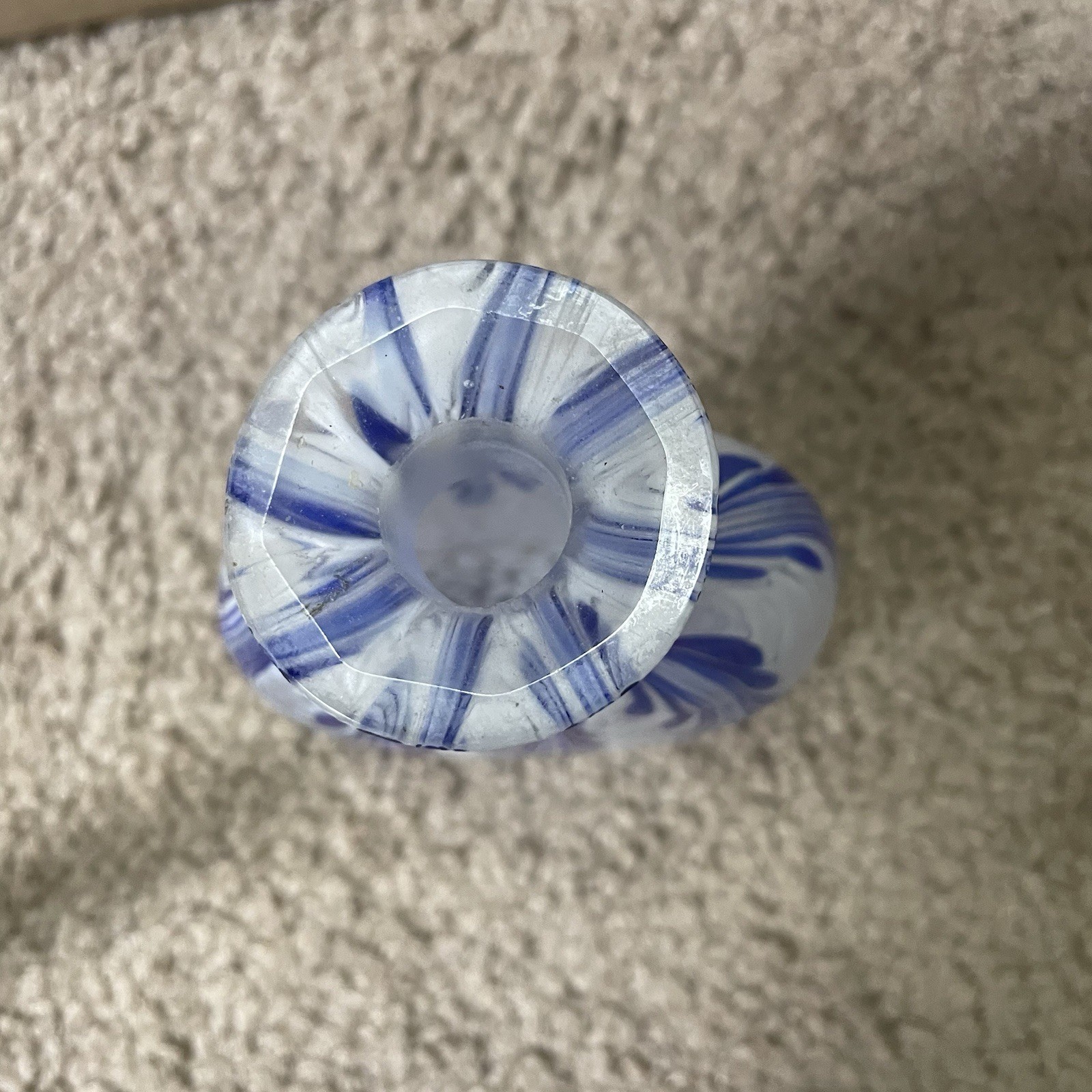 Vintage Murano Italy Art Glass Perfume Decanter Bottle With Dauber