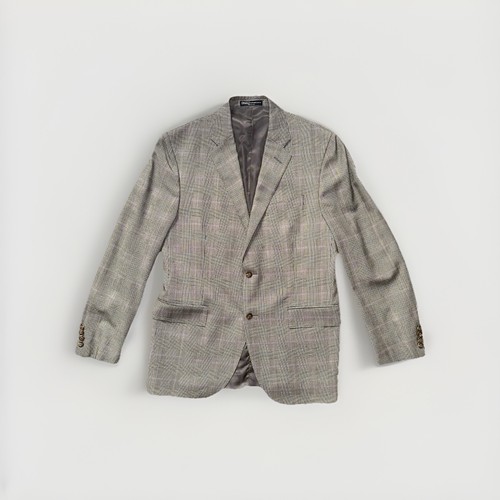 Blazer Abrigo Deportivo de Lana Polo Ralph Lauren Hecho en Italia 42R Glen Cuadros Púrpura De Colección - Imagen 1 de 9