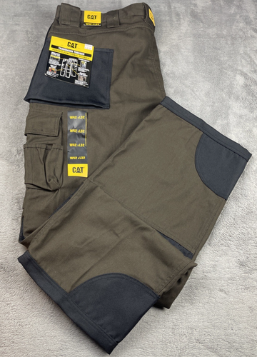 NEW Caterpillar Work Pants Men's CAT Trademark Holster CARGO Tool Pockets 42x32 - Picture 3 of 10