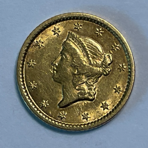 Moneda de oro cabeza libertad 1852-P US $1, 1,6 gramos, 90% oro fino - Imagen 2 de 10