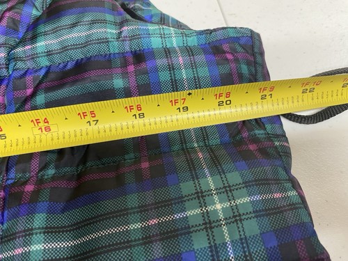 Charter Club women's puffer vest size large plaid zip up - Picture 8 of 9