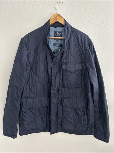 Giacca camicia Grayers Putnam nylon leggero trapuntato lavoro uomo XL blu navy preppy - Foto 1 di 8