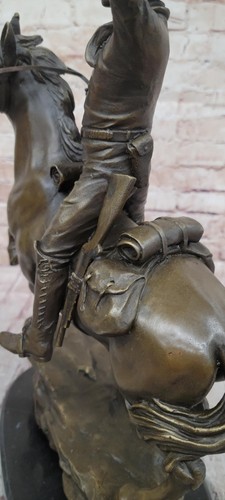 AUSTRIAN 100% REAL SOLID BRONZE SCULPTURE "DESPERADO" BY CARL KAUBA ARTWORK NR - Picture 9 of 10