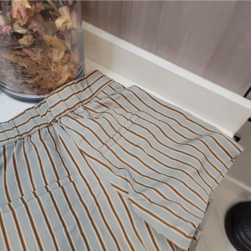 Veronica Beard Elbe Short Size 8 NEW Seafoam & Brown Stripe - Picture 5 of 6