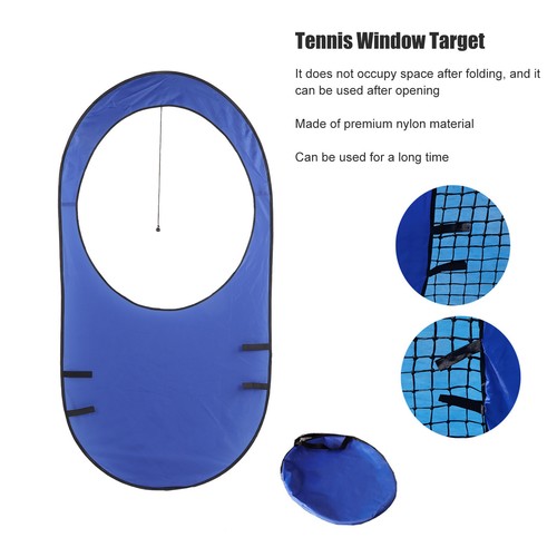 POWERTI Tennis-Fensterzielscheibe Blau Tragbar Nylon Tennis-Trainingsgerät LW - Bild 16 von 24