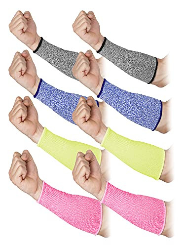 4 Pairs Scratch Sleeves Protective Arm Sleeves for Men Women Level 5 Cut  - Bild 1 von 7