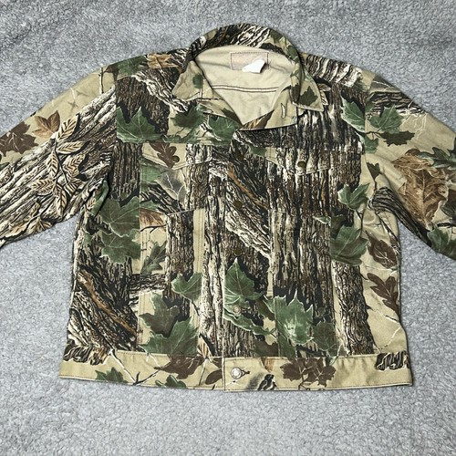 Chaqueta de Camionero Camuflada Wrangler De Colección Para Hombres L Verde Años 90 Abrigo Realtree Hecho en EE. UU. - Imagen 2 de 23