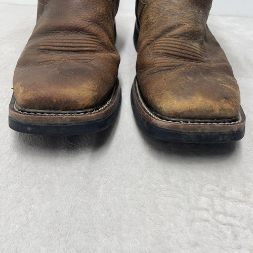 Justin Botas de Trabajo Para Hombres 14EE Marrón Tostado WK4683 Cuero ASTM F2892 Puntera Cuadrada *LEER - Imagen 6 de 19