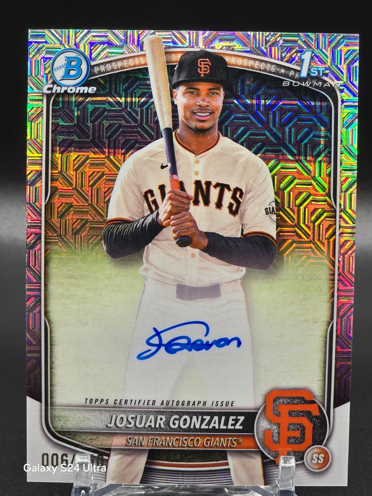 2025 Bowman Chrome Prospect Auto Josuar Gonzalez #CPA-JD HTA Choice Ref /150