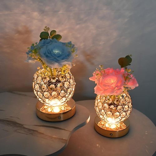 Rose Flower Lamps,Table Lamp with USB Charging,Desk Lamp LED Analog Rose Nigh... - Bild 4 von 6