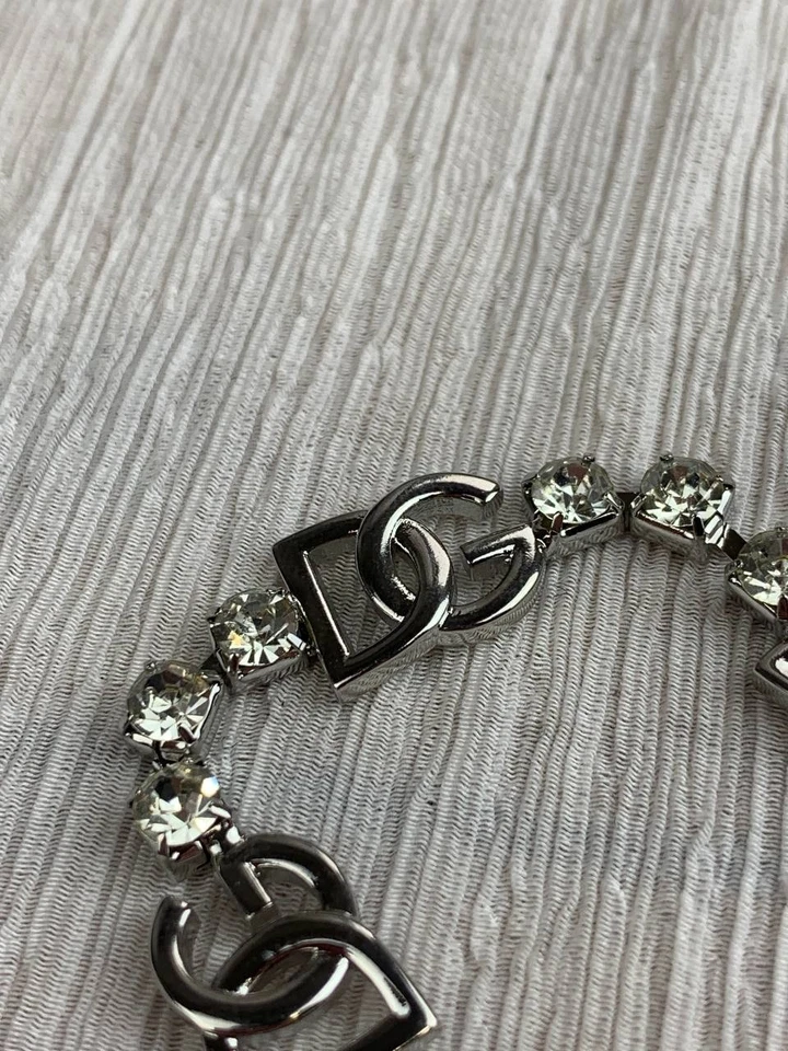 Dolce Gabbana Silver Rolo Chain DG Bracelet - Image 4 of 4