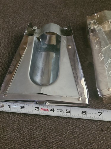 Vintage 1959 Western Auto Dual Exhaust Tips. Red Reflector Tail Pipe Extension - Picture 7 of 9