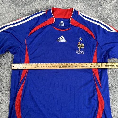 Adidas Maglia Uomo Francia Home Blu Taglia Media 2006 Mondiali FIFA Calcio - Foto 12 di 15