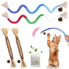 GBSYU Cat Toys Chew Rope  Silvervine Sticks for Bored Indoor Adult Cats 4Pcs...