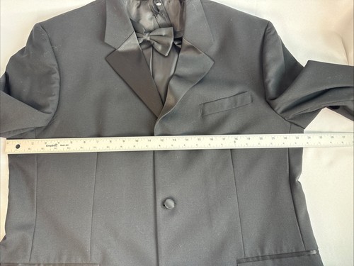 Jones New York 44R Smoking Sakko 100% Wolle schwarz drei Knöpfe gefüttert Fliege - Bild 8 von 13