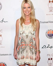 AllSaints - Ivory  Pink "Aztec" Sequin  Sheer Racer Back Tunic Blouse, Size 8